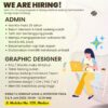 Lowongan Kerja Medan Admin dan Graphic Designer