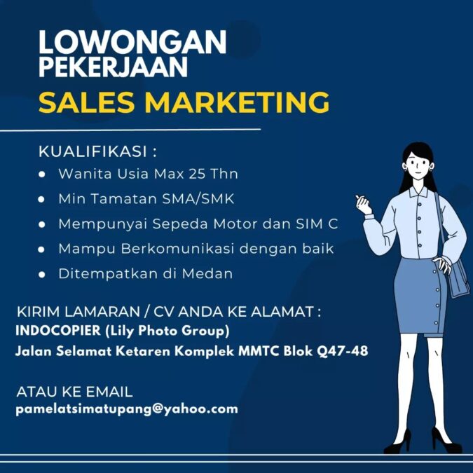 Lowongan Kerja Medan Sales Marketing INDOCOPIER 2023